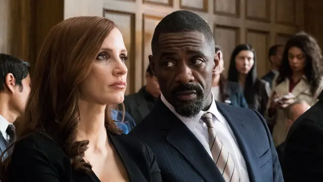 Jessica Chastain e Idris Elba protagonizan "Apuesta maestra". (Foto: cortesía Entertainment One)