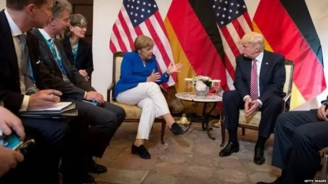 एंगेला मार्केल और डोनल्ड ट्रंप