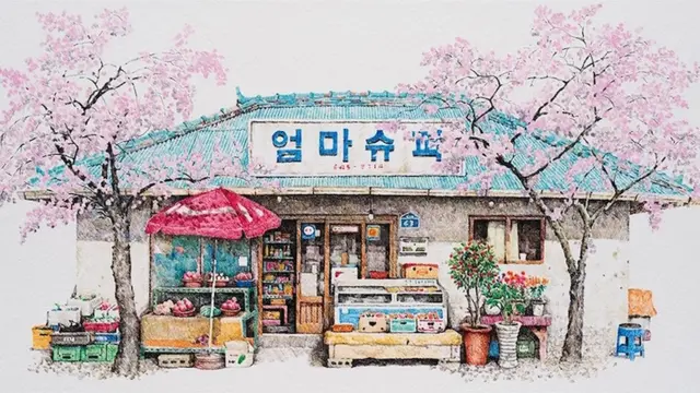 昔はあちこちに……韓国で消えゆく便利なよろず屋を絵で - BBCニュース