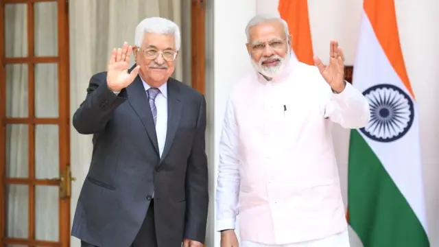 महमूद अब्बास, नरेंद्र मोदी