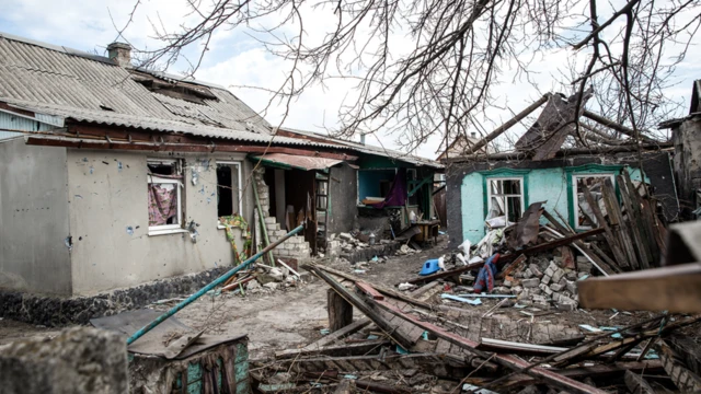 Разрушения в Попасной