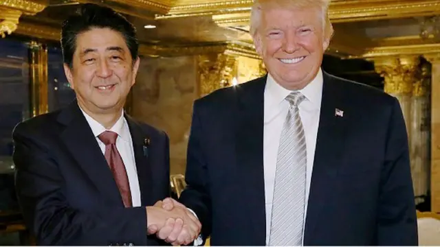 शिंज़ो आबे, डोनल्ड ट्रंप