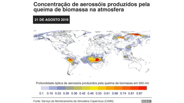 Mapa mostra previsãobet22 apostafumaça no mundo (Aerosol liberado com queimabet22 apostabiomassabet22 apostaprofundidade ópticabet22 aposta550 nm) no dia 21bet22 apostaagosto