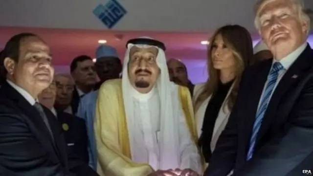 अमेरिकेचे राष्ट्राध्यक्ष डोनाल्ड ट्रंप आणि सौदी अरबचे नेते