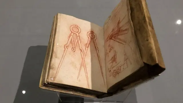 A compass design appears in another