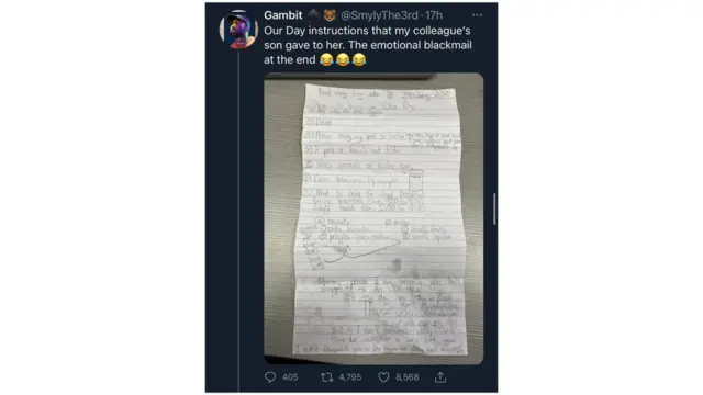Na Gambit post de boy letter for Social media