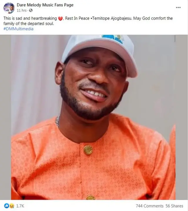 Ọ̀rọ̀ ibanikẹdun nipa Tope Ajogbajesu