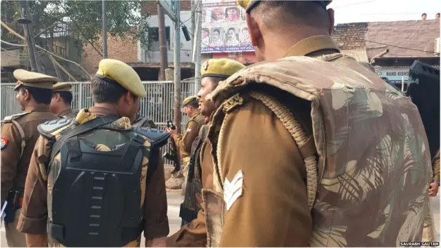 मथुरा में सुरक्षा के कड़े इंतज़ाम