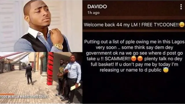 Davido post.