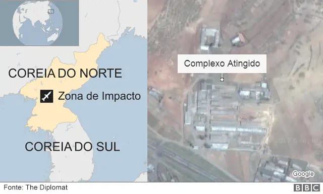 Mapa mostra local do impacto e imagemluva bet nao ta pagandosatélite