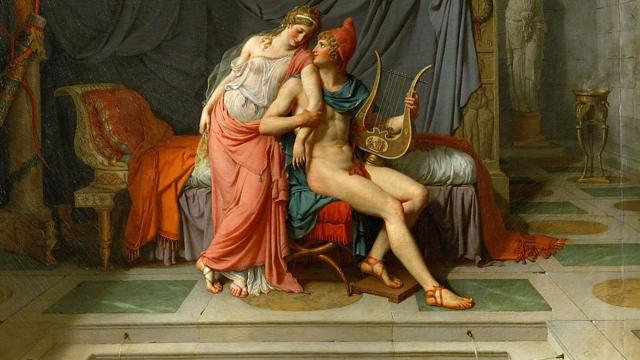 "Los amores de Helena y París", de Jacques Louis David. (1748-1825)