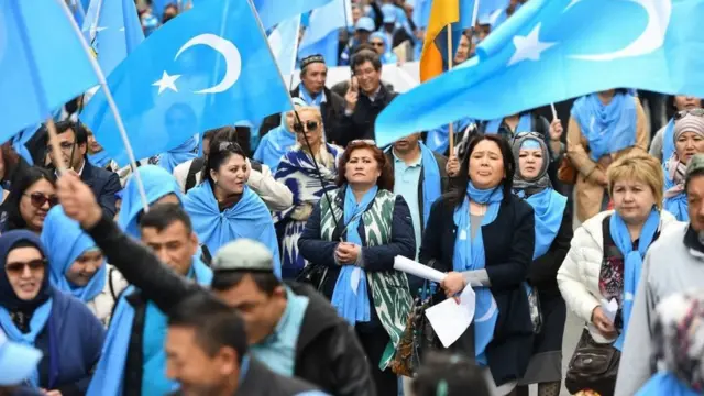 مسيرة للأيغوريون في بركسل أبريل/نيسان 2018