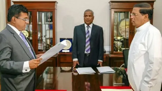 ඇමතිවරයා පදවියේ දිව්රුම් දුන් අවස්ථාව