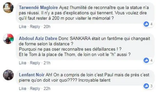 Les explications du sculpteur ont peu convaincu les internautes burkinabè.