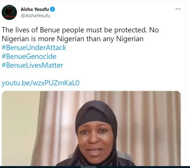 Ọrọ ti Ayisa Yusuf sọ loju opo Twitter rẹ