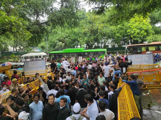 कांग्रेस का प्रदर्शन