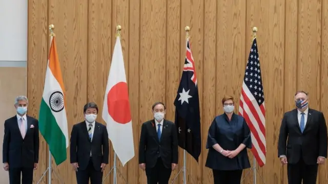 ကွာ့ဒ်(Quad) လို့အမည်ပေးထားတဲ့ လေးနိုင်ငံအဖွဲ့ ဝင် အိန္ဒိယနဲ့ အမေရိကန်တို့ဟာ ဂျပန်၊ သြစတြေးလျ