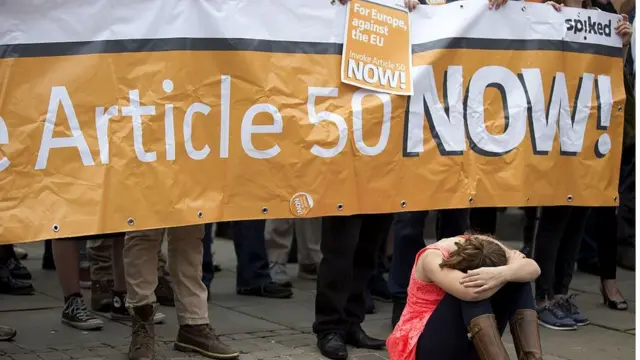 Демонстрация сторонников "брексита"