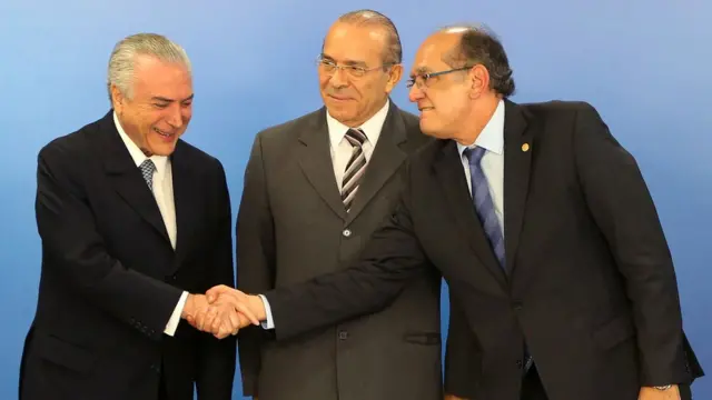 Michel Temer, Eliseu Padilha e Gilmar Mendes