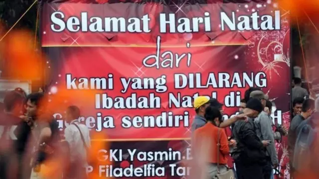 pembubaran acara Natal di Bandung