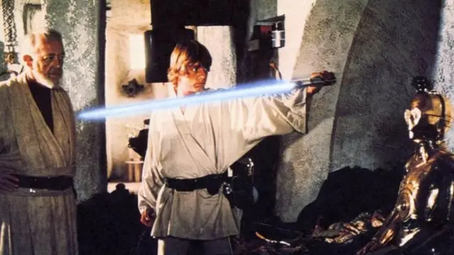Imagen de una de las películas de Star Wars con Mark Hamill como Luke SkyWalker.