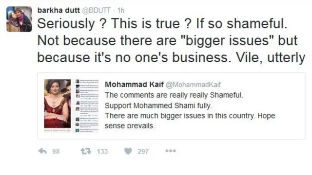 बरखा दत्त का टवीट