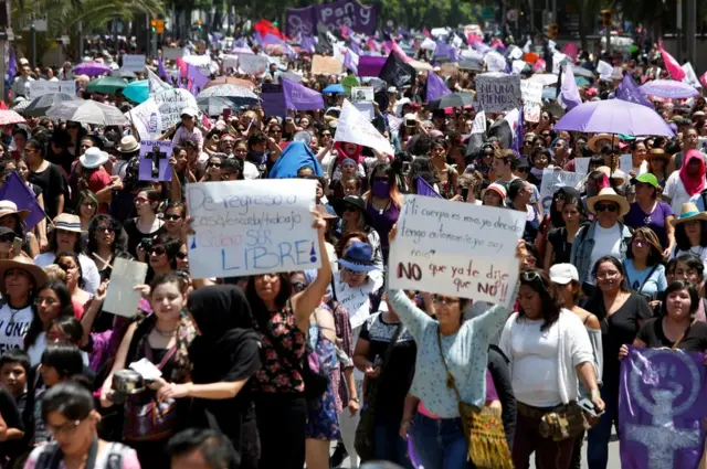Protestas por el asesinato de Mara Fernanda Castilla, de 19 años.