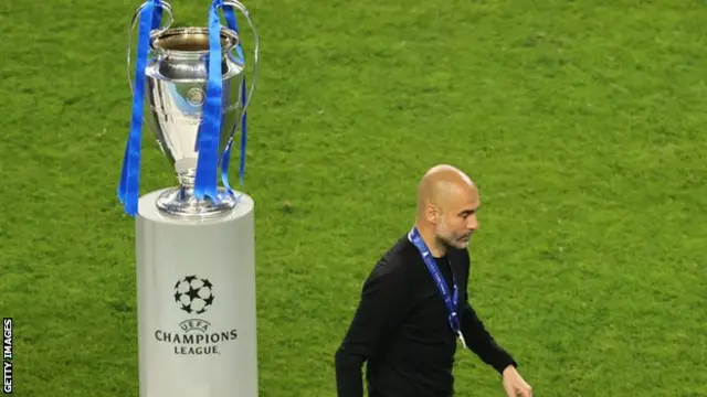 Pep Guardiola oo agmaraya koobka Champions League