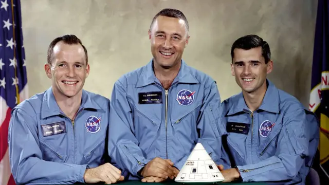 Edward H. White II, Virgil I. "Gus" Grissom et Roger B. Chaffee