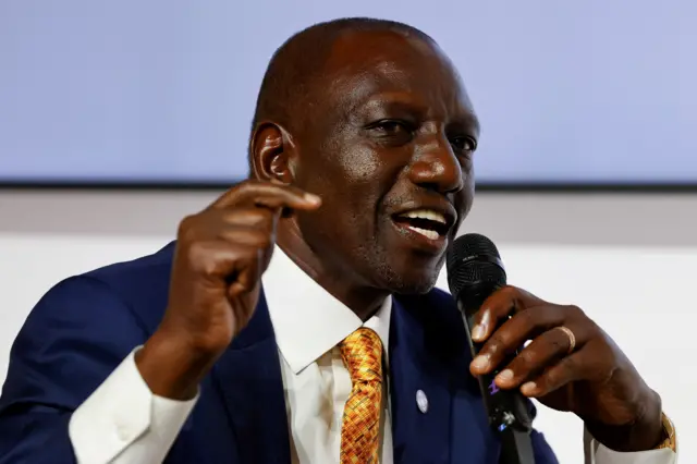 Le président kényan William Ruto lors du sommet du nouveau pacte financier mondial à Paris en 2023.
