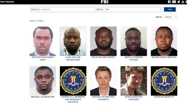 Di six Nigerians wey FBI dey find