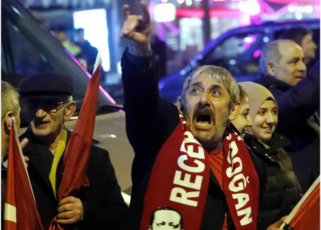 Hollanda'daki protestodan bir kare