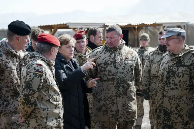 Merkel visits German troops in Afghanistan