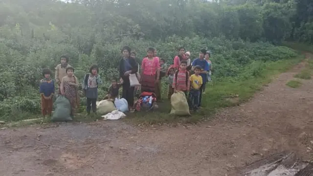 ရက်အတန်ကြာပိတ်မိနေခဲ့တဲ့ ကုန်းဆာကျေးရွာက စစ်ဘေးရှောင်အချို့