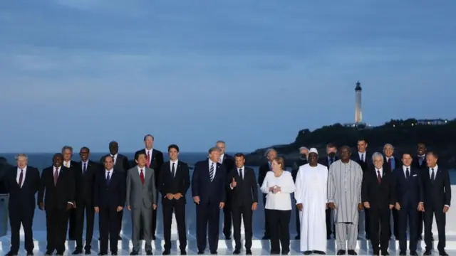 Foto dos líderes que participaram da cúpula do G7pixbet bolao gratisBiarritz, na França