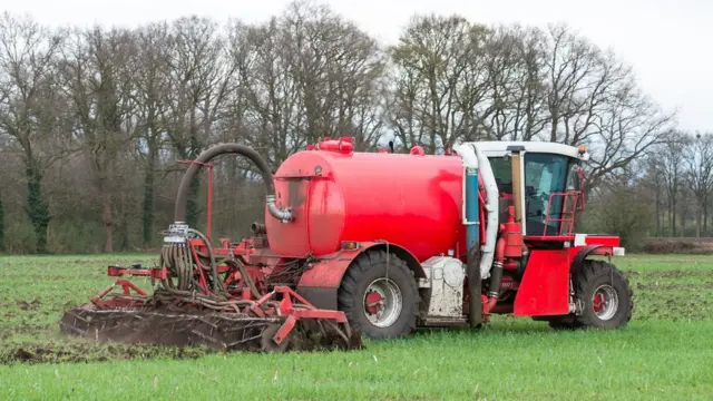 Fertilizantes en un cultivo