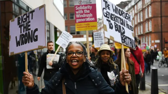 مظاهرة في لندن ضد العداء للمهاجرين