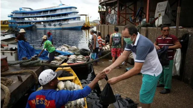 Homem compra peixe no portorobo bet7k telegramManaus