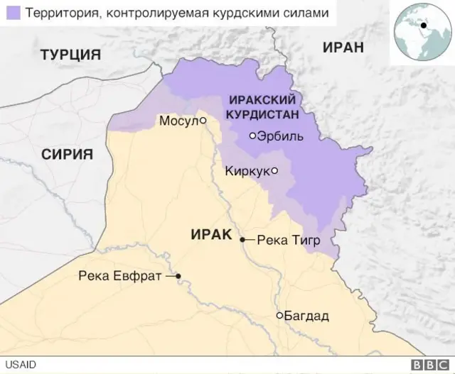 Карта Ирака