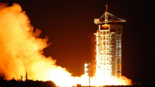 Lanzamiento de un satélite chino.