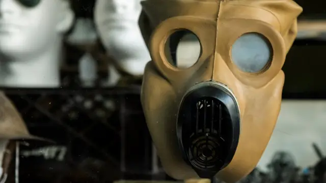 противогаз в Нью-Йорке