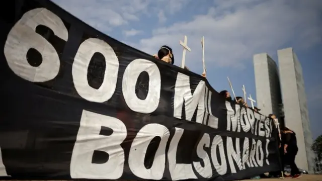 Protesto contra BolsonarocassinoresortBrasília, nesta terça