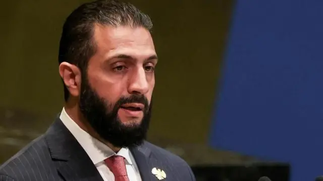 Ahmed Şara Eylül ayında BM kürsüsünde hitap ediyor