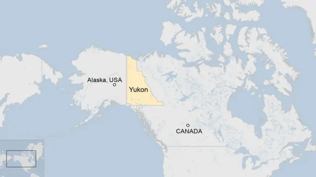 Icyo kintu cyarasiwe hejuru y'agace ka Yukon