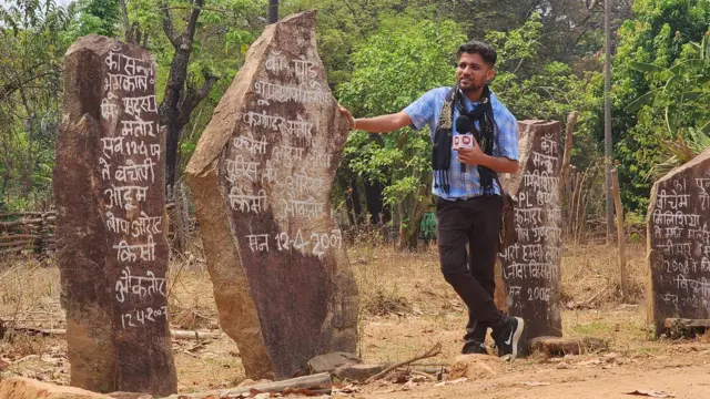  मुकेश चंद्राकर रिपोर्टिंग के दौरान 