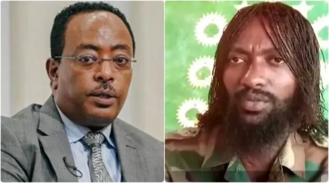 አምባሳደር ሬድዋን ሁሴን እና የኦሮሞ ነጻነት ሠራዊት ዋና አዛዥ ኩምሳ ድሪባ