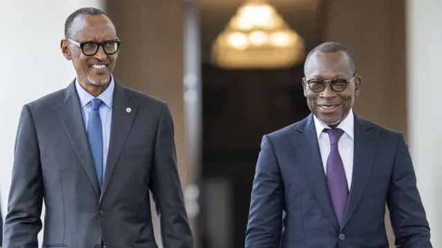 Perezida Kagame na Patrice Talon i Cotonou