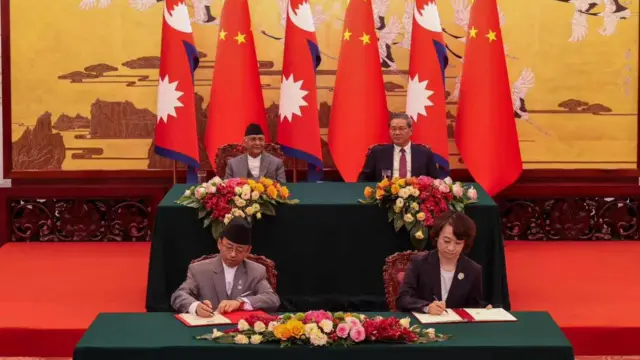 नेपाल र चीनबीच विभिन्न सहमतिहरूमा हस्ताक्षर भएको थियो