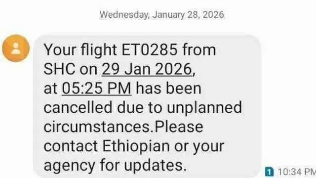 ተጠቃሚዎች የደረሳቸው የፅሑፍ መልዕክት 