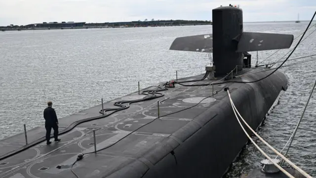 Подлодка типа “Огайо” в порту Брисбена, 30 июля 2025 года
